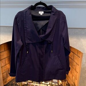 Crown & Ivy Deep Blue Utility Jacket Size XL